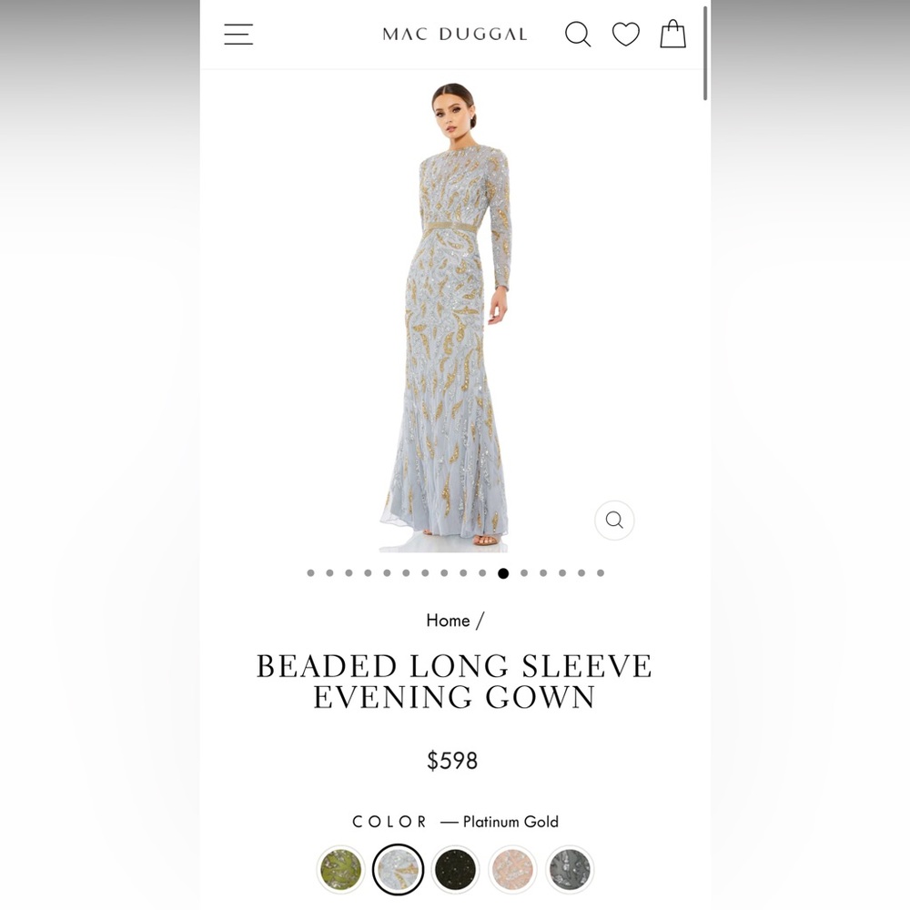 New never worn Mac Duggal dress size 4